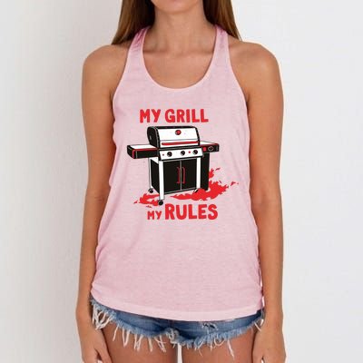 My Grill My Rules Women's Knotted Racerback Tank