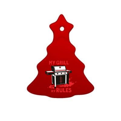 My Grill My Rules Ceramic Tree Ornament