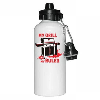 My Grill My Rules Aluminum Water Bottle