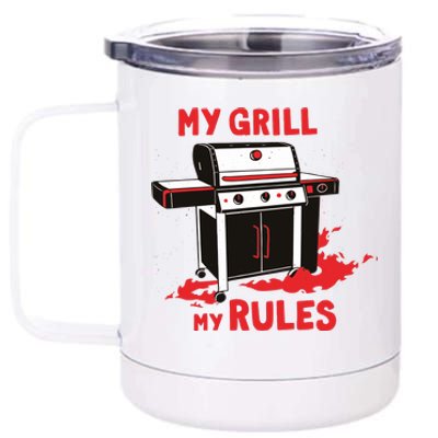 My Grill My Rules 12 oz Stainless Steel Tumbler Cup