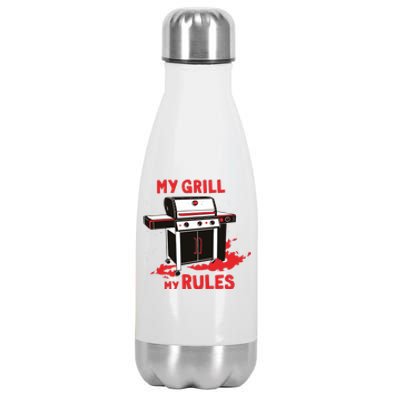 My Grill My Rules Stainless Steel Insulated Water Bottle