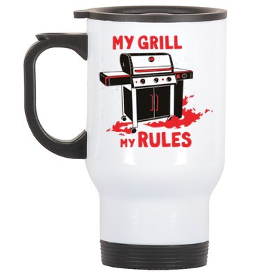 My Grill My Rules Stainless Steel Travel Mug