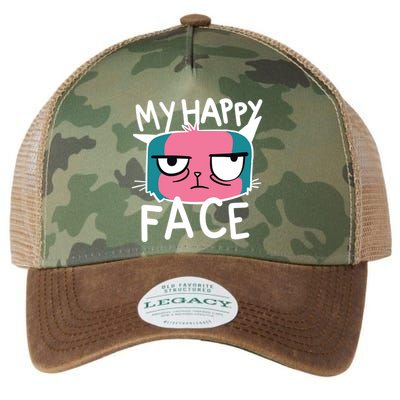 My Happy Cat Face Grumpy Legacy Tie Dye Trucker Hat