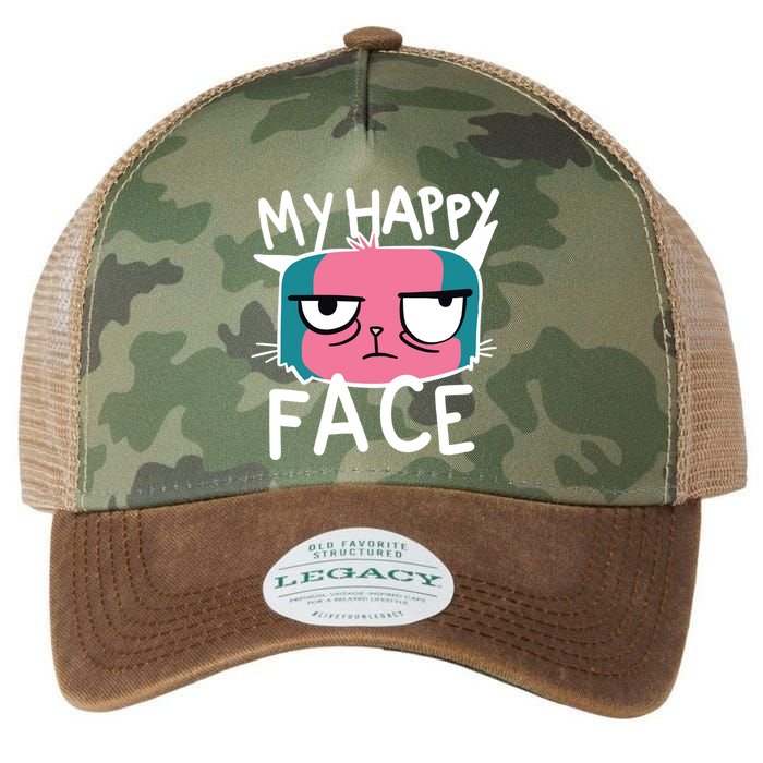 My Happy Cat Face Grumpy Legacy Tie Dye Trucker Hat