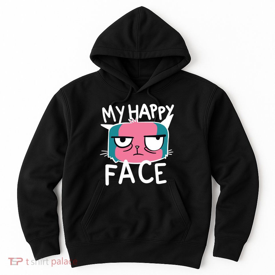 My Happy Cat Face Grumpy Hoodie