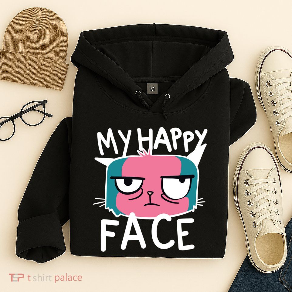 My Happy Cat Face Grumpy Hoodie