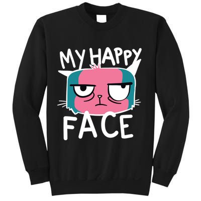 My Happy Cat Face Grumpy Sweatshirt