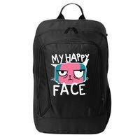 My Happy Cat Face Grumpy City Backpack