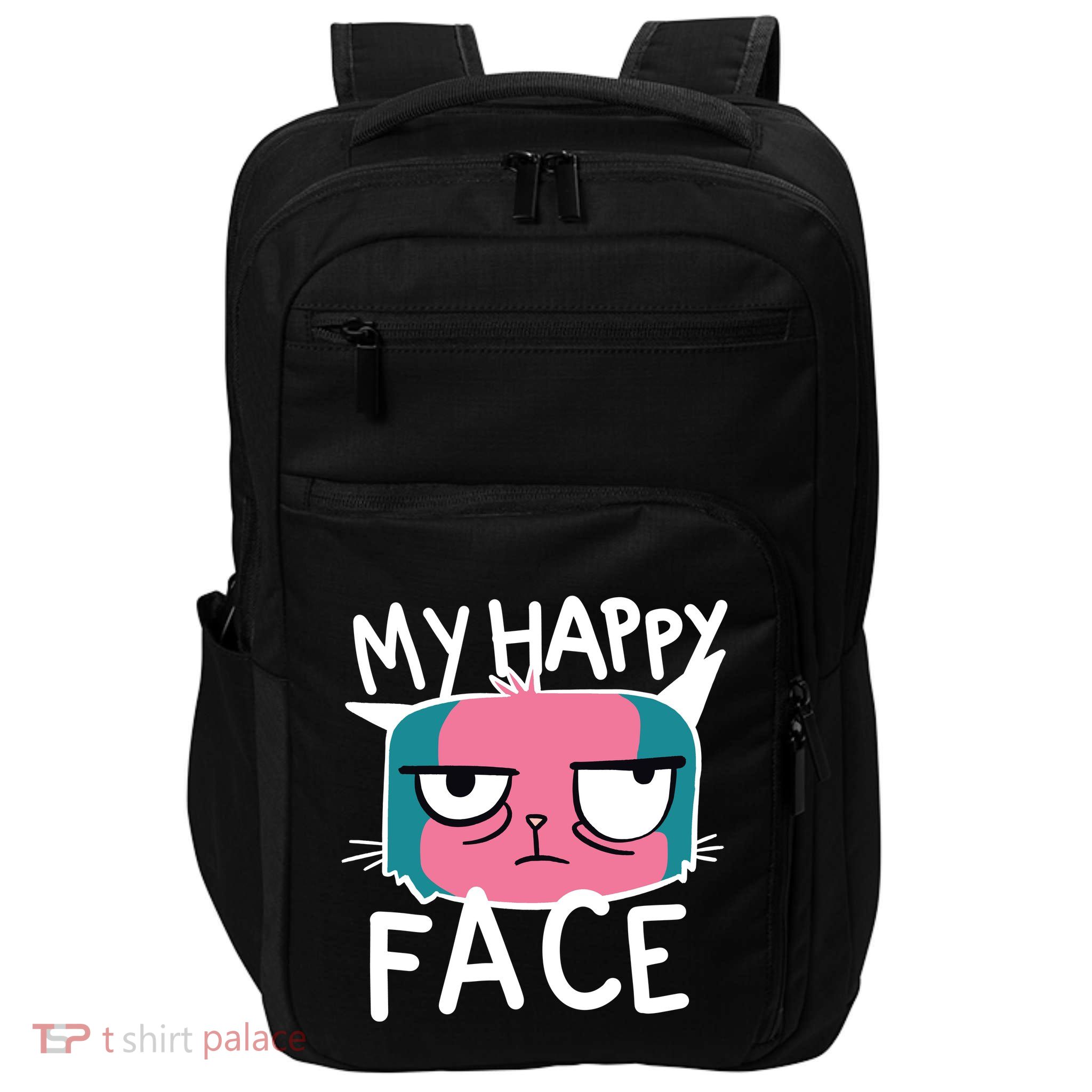 My Happy Cat Face Grumpy Impact Tech Backpack