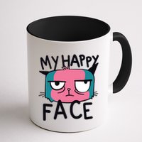 My Happy Cat Face Grumpy Coffee Mug