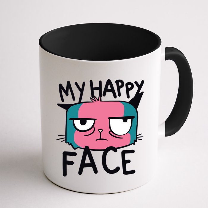 My Happy Cat Face Grumpy Coffee Mug