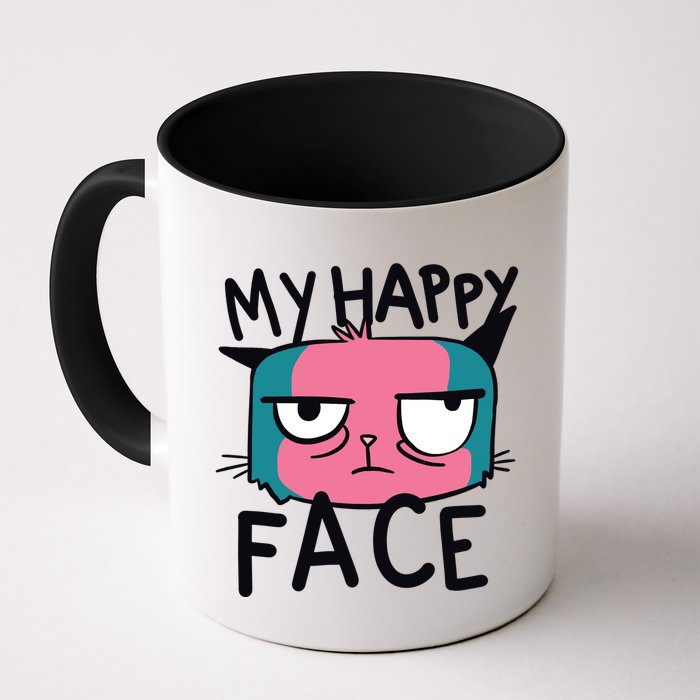My Happy Cat Face Grumpy Coffee Mug