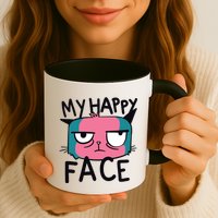 My Happy Cat Face Grumpy Coffee Mug