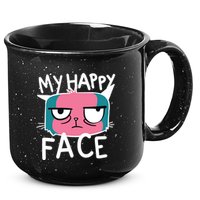 My Happy Cat Face Grumpy 15oz Campfire Ceramic Mug