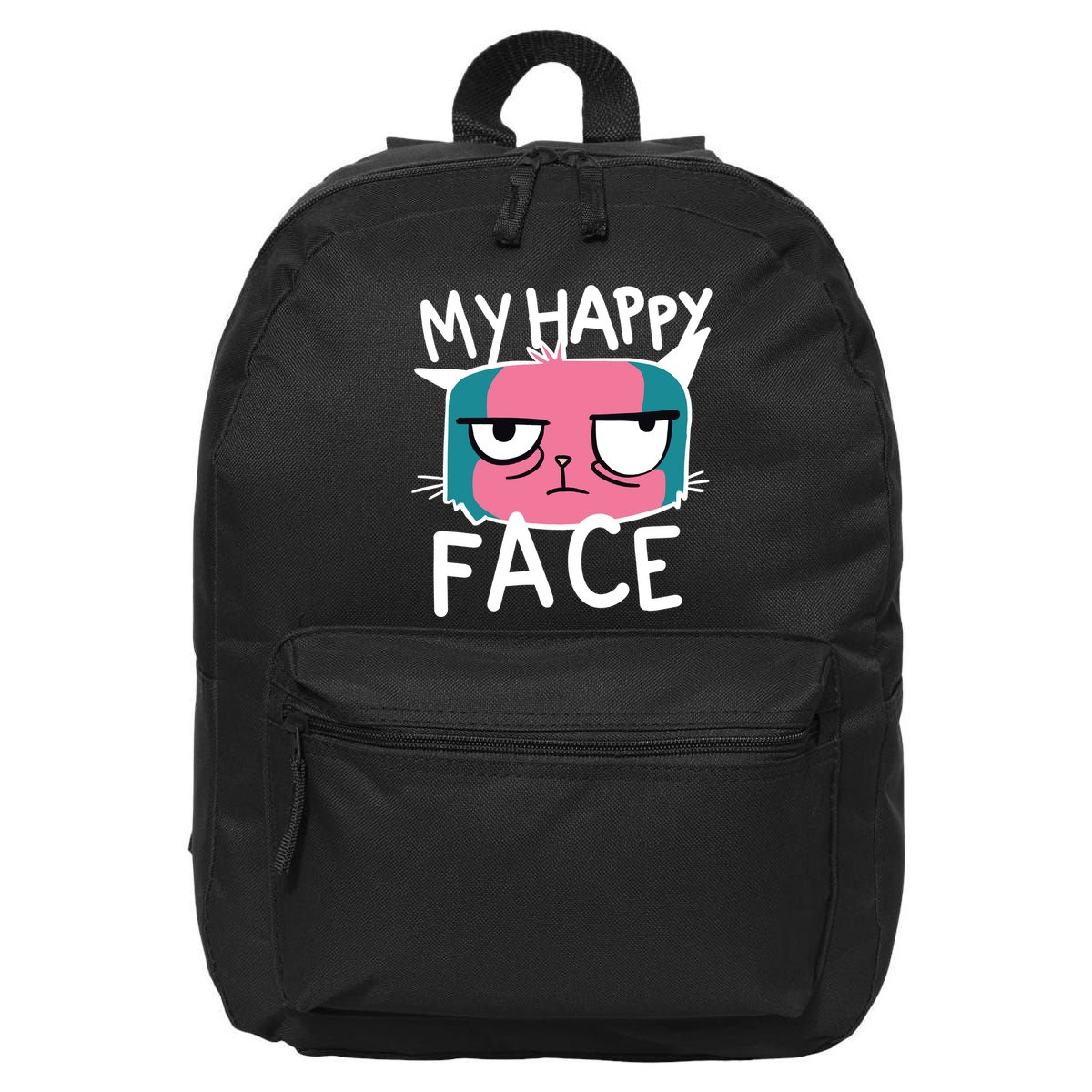 My Happy Cat Face Grumpy 16 in Basic Backpack