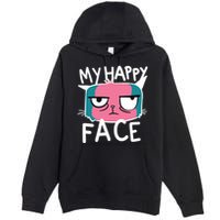 My Happy Cat Face Grumpy Premium Pullover Hoodie