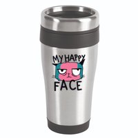 My Happy Cat Face Grumpy 16oz Travel Tumbler