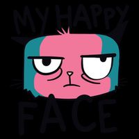My Happy Cat Face Grumpy 16oz Travel Tumbler