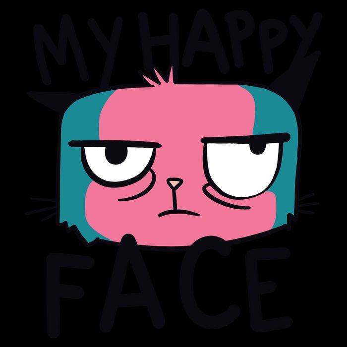 My Happy Cat Face Grumpy 16oz Travel Tumbler