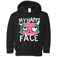 My Happy Cat Face Grumpy Toddler Hoodie