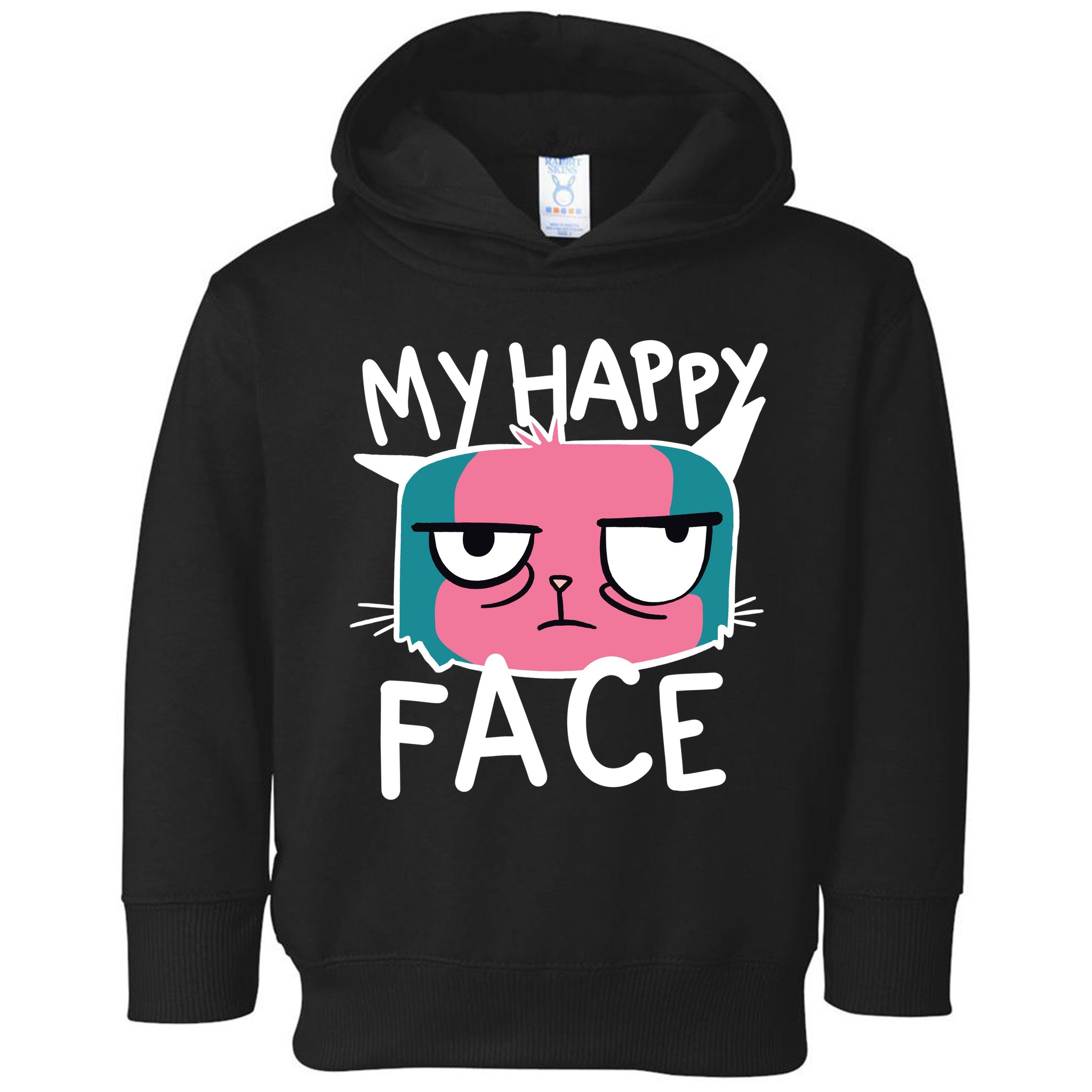 My Happy Cat Face Grumpy Toddler Hoodie