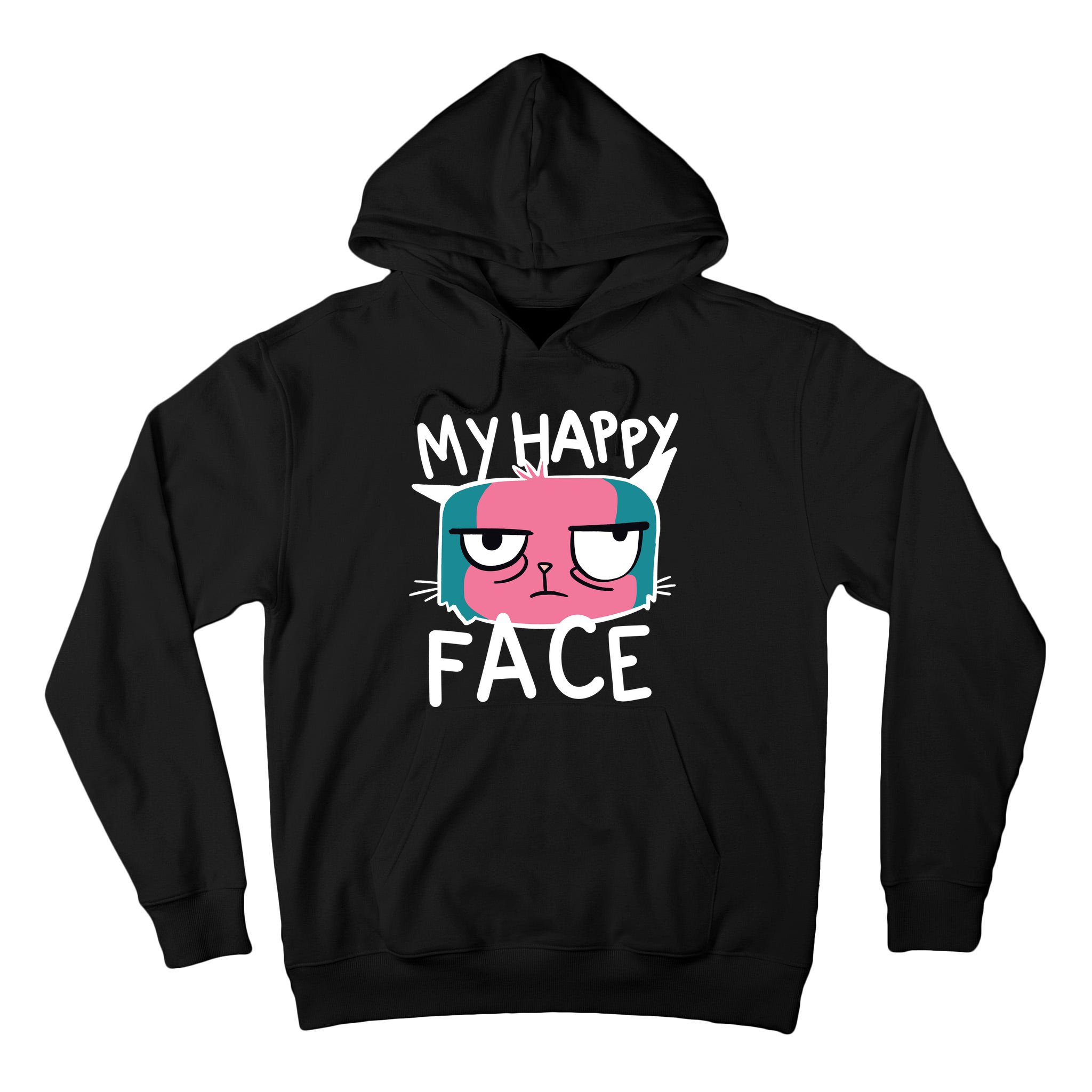 My Happy Cat Face Grumpy Tall Hoodie