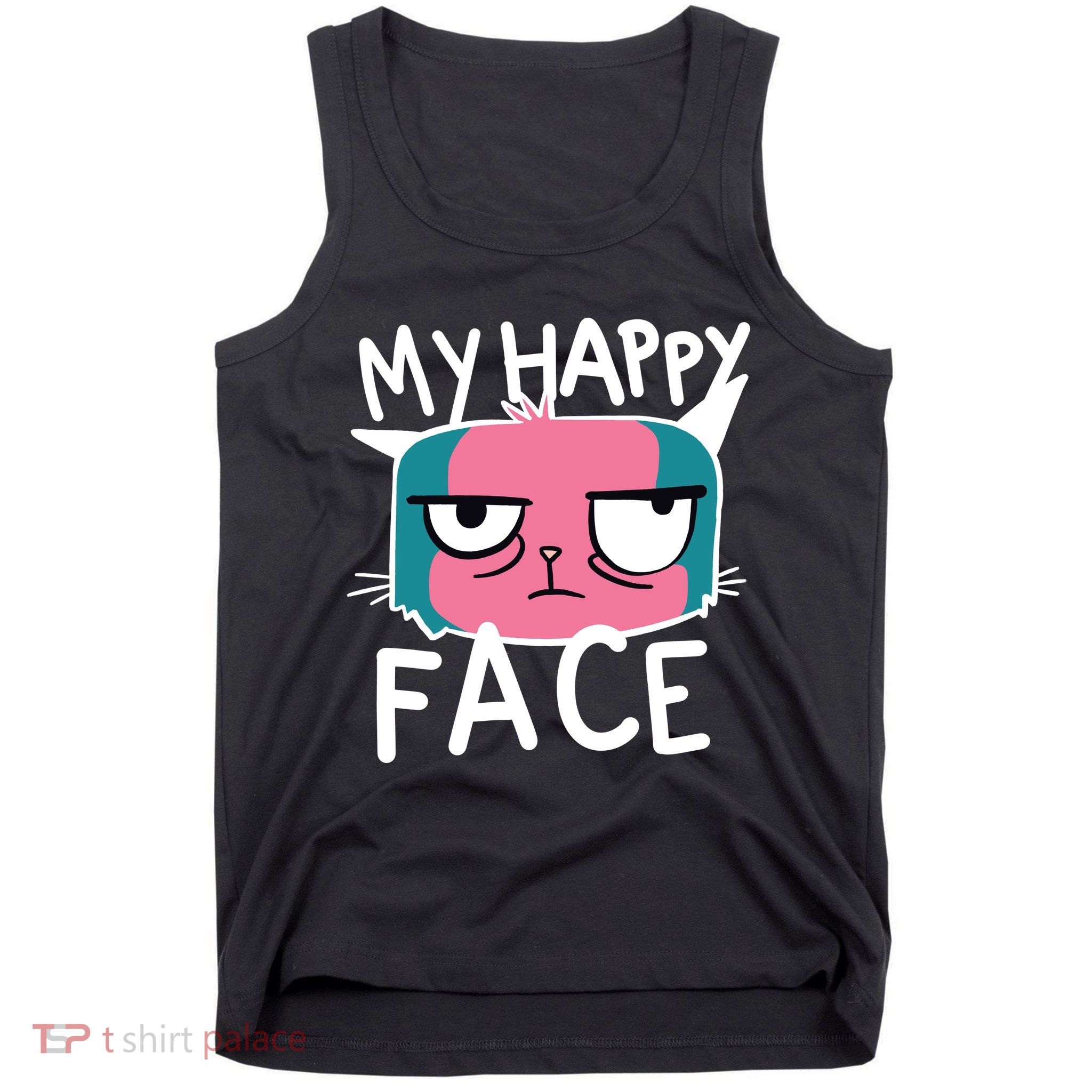My Happy Cat Face Grumpy Tank Top