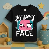 My Happy Cat Face Grumpy Toddler T-Shirt