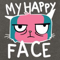 My Happy Cat Face Grumpy Cotton Canvas Backpack