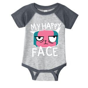 My Happy Cat Face Grumpy Infant Baby Jersey Bodysuit