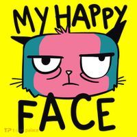 My Happy Cat Face Grumpy Long Sleeve Shirt
