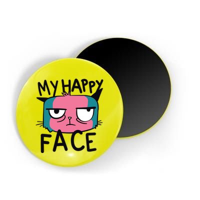 My Happy Cat Face Grumpy Magnet