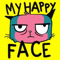 My Happy Cat Face Grumpy 25L Jumbo Tote