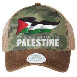 My Heart Beats For Palestine  Legacy Tie Dye Trucker Hat