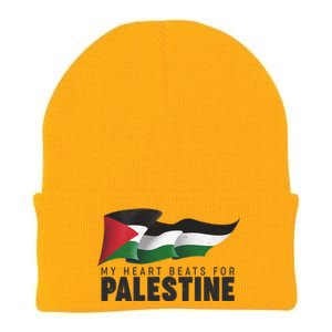 My Heart Beats For Palestine  Knit Cap Winter Beanie