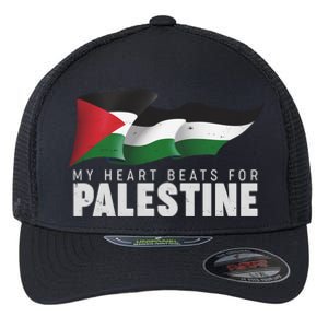 My Heart Beats For Palestine  Flexfit Unipanel Trucker Cap