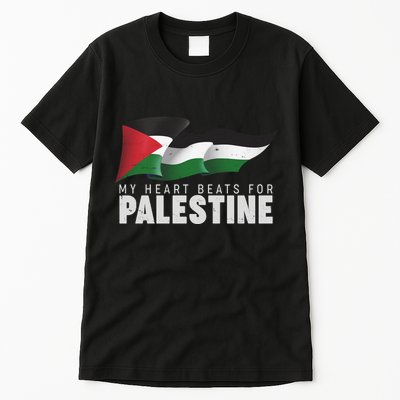 My Heart Beats For Palestine  Tall T-Shirt