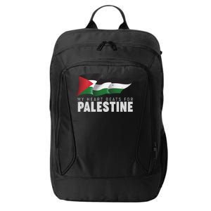 My Heart Beats For Palestine  City Backpack