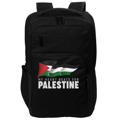 My Heart Beats For Palestine  Impact Tech Backpack