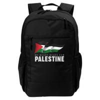 My Heart Beats For Palestine  Daily Commute Backpack