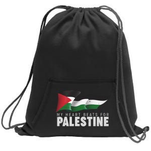 My Heart Beats For Palestine  Sweatshirt Cinch Pack Bag