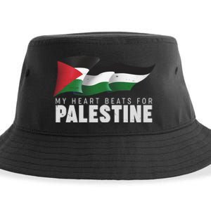 My Heart Beats For Palestine  Sustainable Bucket Hat