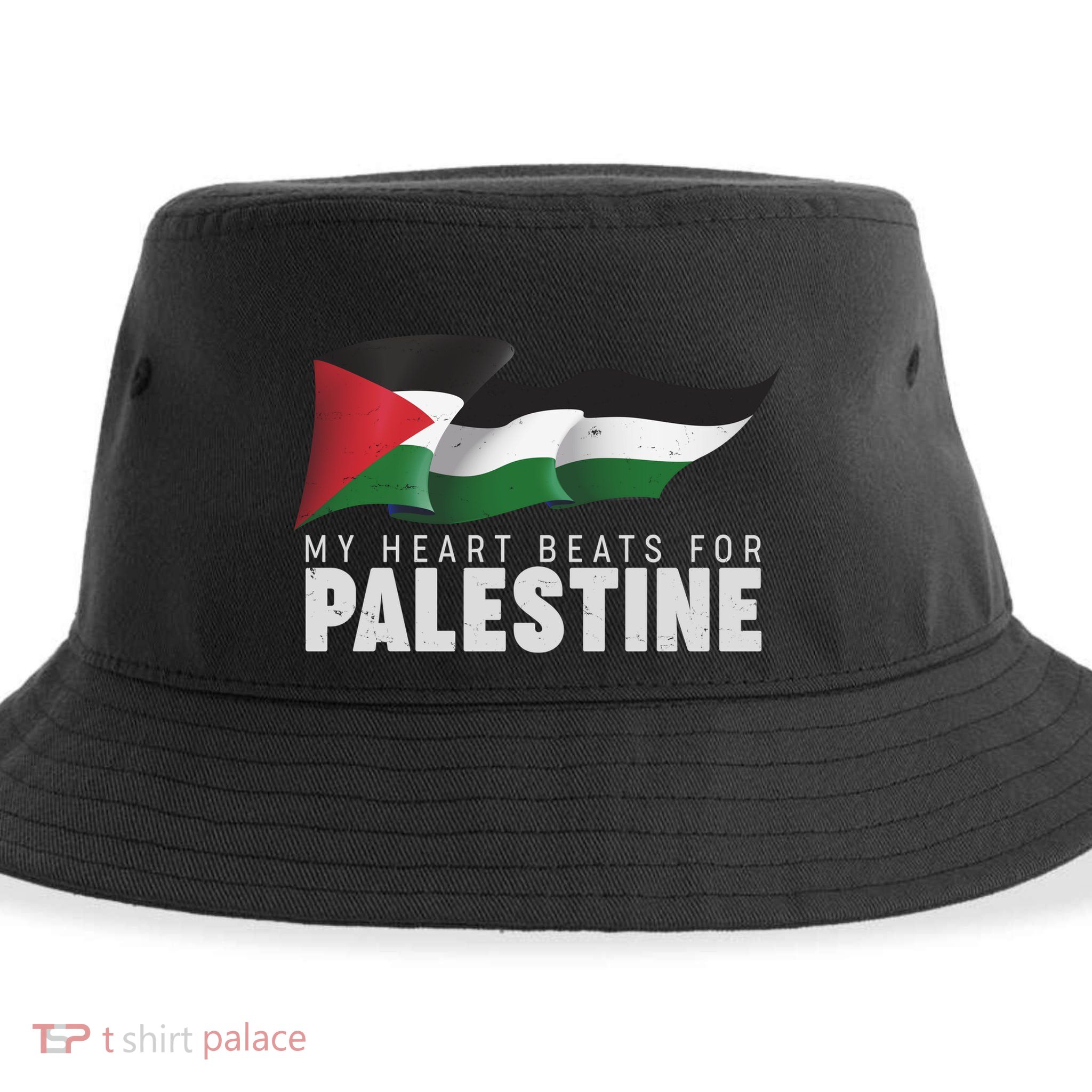 My Heart Beats For Palestine  Sustainable Bucket Hat