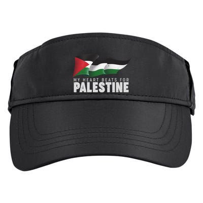 My Heart Beats For Palestine  Adult Drive Performance Visor