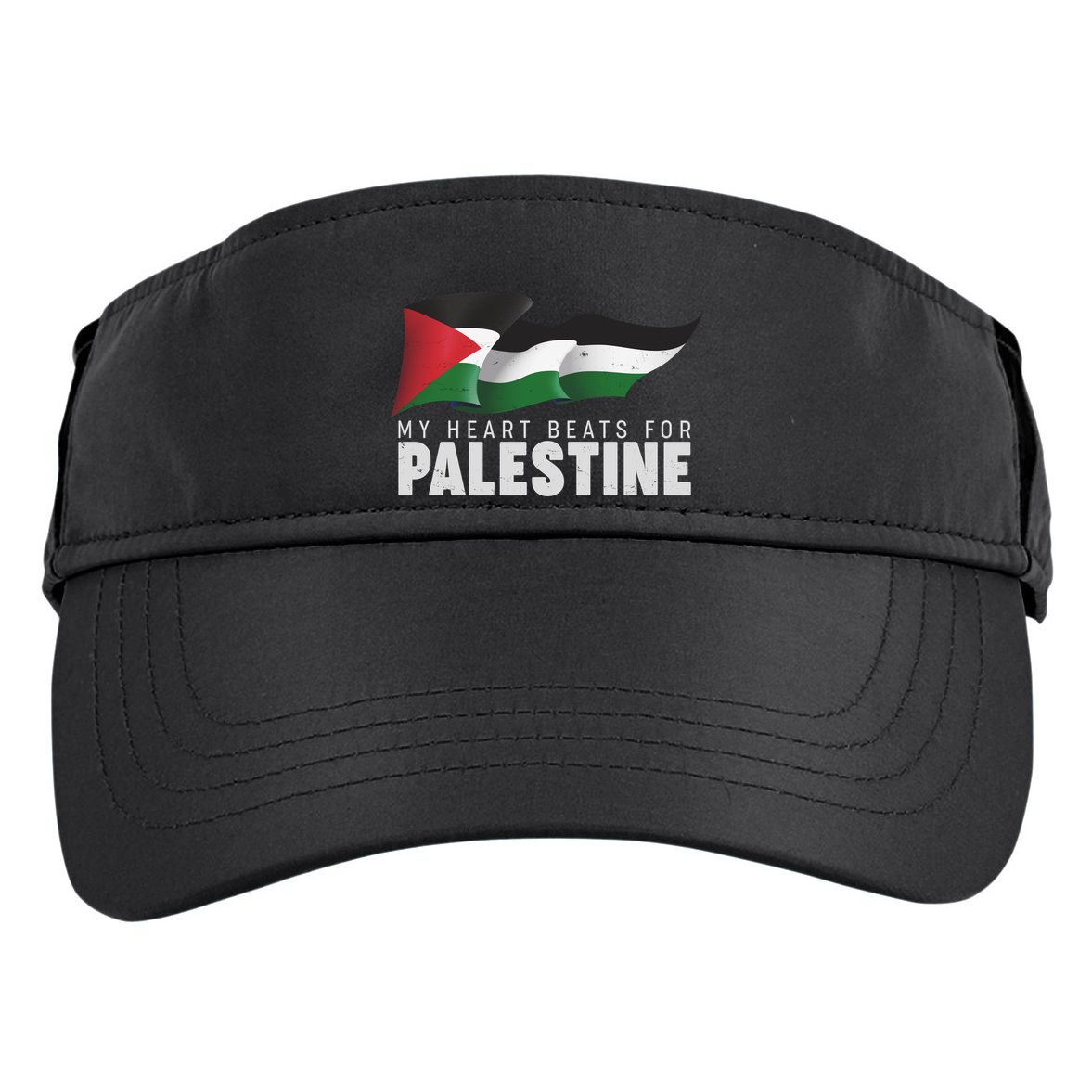 My Heart Beats For Palestine  Adult Drive Performance Visor