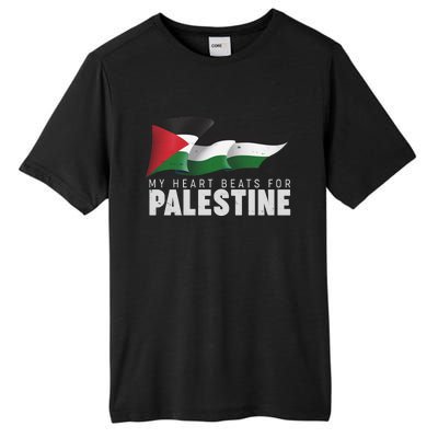 My Heart Beats For Palestine  Tall Fusion ChromaSoft Performance T-Shirt