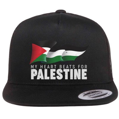 My Heart Beats For Palestine  Flatbill Hat