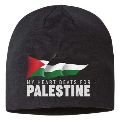 My Heart Beats For Palestine  Sustainable Beanie