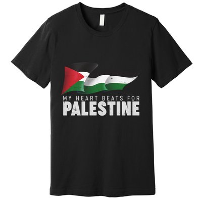 My Heart Beats For Palestine  Premium T-Shirt