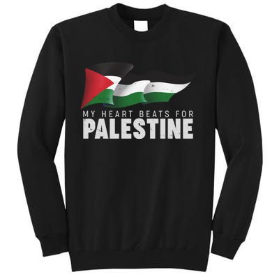 My Heart Beats For Palestine  Tall Sweatshirt